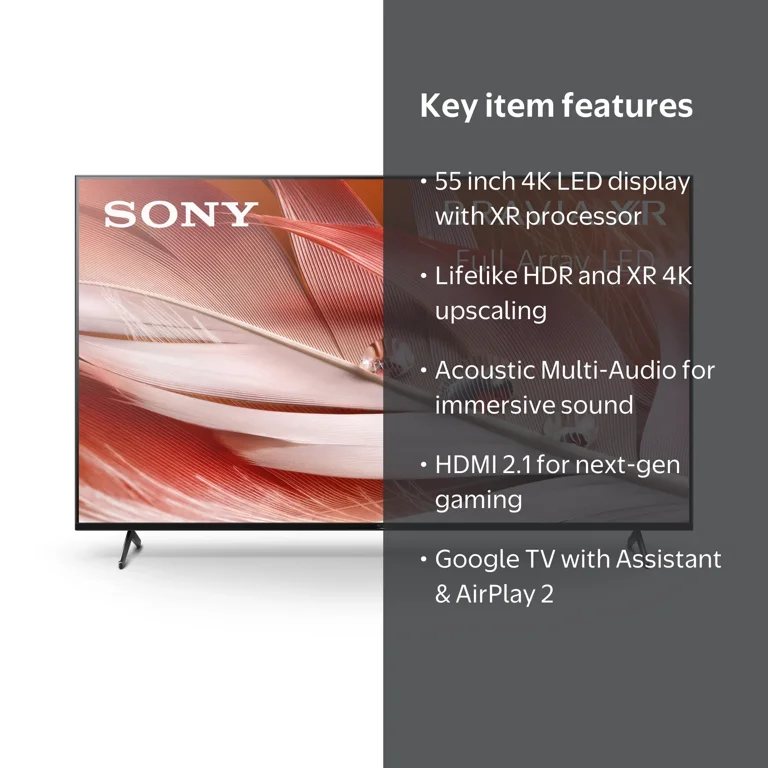 Sony XR55X90J 55'' X90J 4K LED ''Television'' with Google TV And