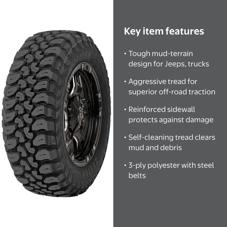 Zeetex MT1000 Mud Terrain LT35X12.50R18 E - Tough Off-Road Tire