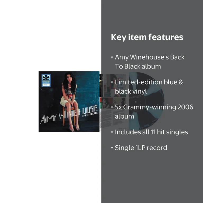 Amy Winehouse, Back To Black Vinyl, Walmart Exclusive Blue & Black