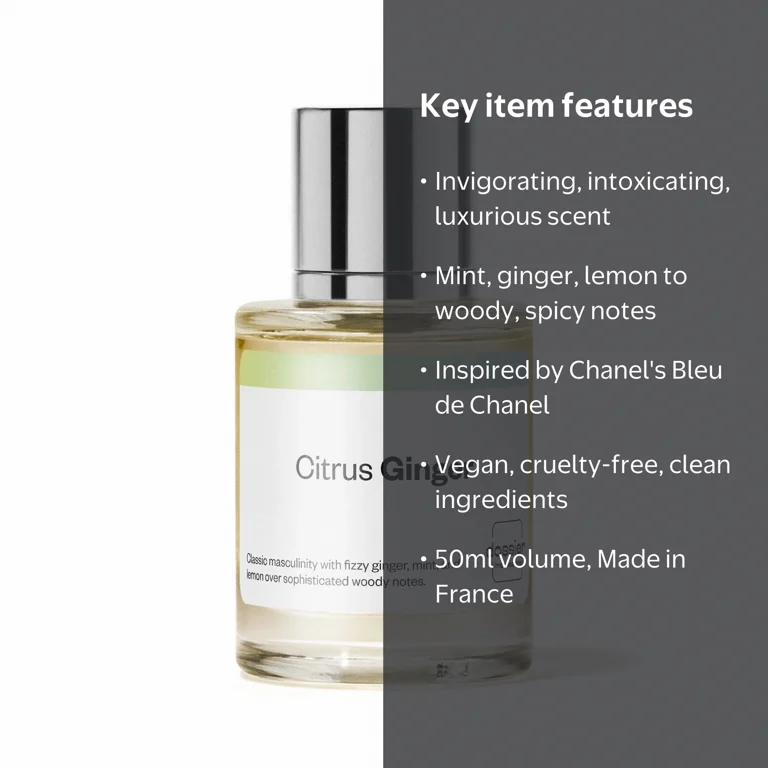 Dossier Citrus Ginger Eau de Parfum Inspired by Chanel's Bleu de