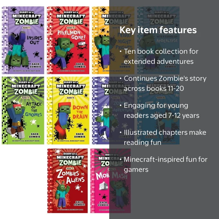 Diary of a Minecraft Zombie: Collection Set – Books 11–20 by Zack Diary of a Minecraft Zombie: Collection Set – Books 11–20 by Zack