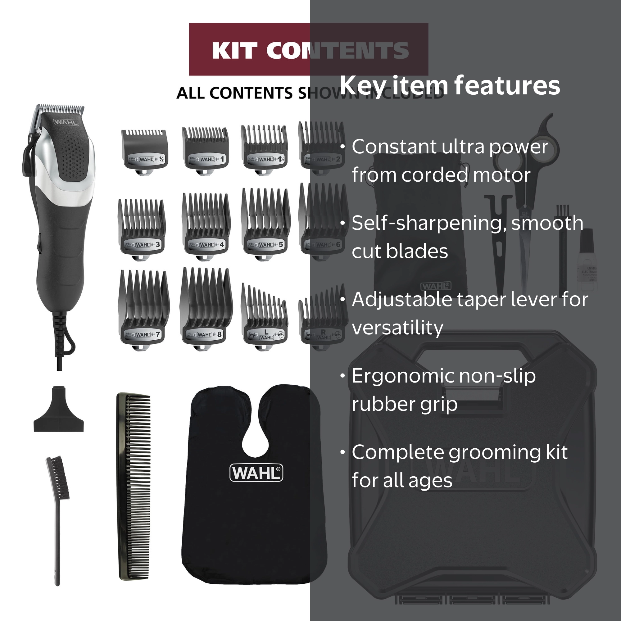 WAHL Professional バリカン セット Wahl ProSeries Elite Professional Clippers Pro Home Haircutting