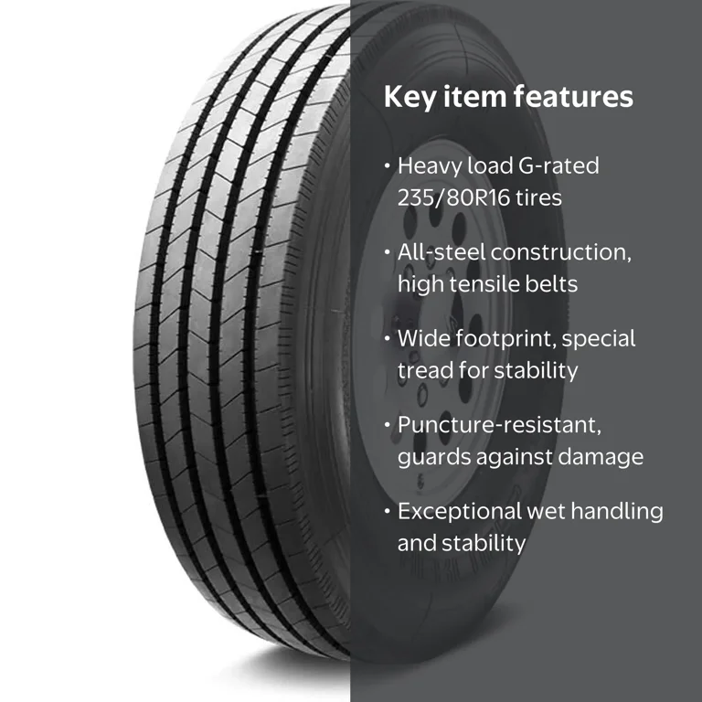 Hercules H-901 ST Tire, LT235/80R16 129/125L G BW - Walmart.com