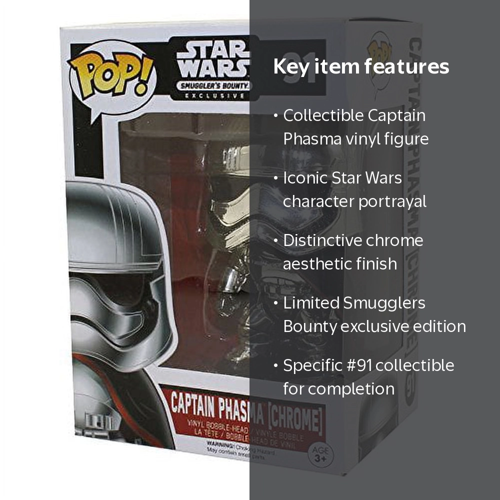 Captain Phasma [Chrome] Funko Pop! Star Wars #91 Smugglers Bounty