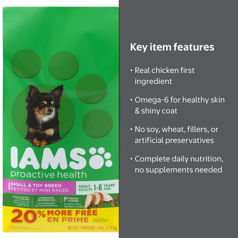 MARS89 DROOGS GEZAN 萃点 アンダーマン i ai e.p. IAMS, Dog Food, 6 lb, Small & Toy Breed Adult Dry, Real Chicken
