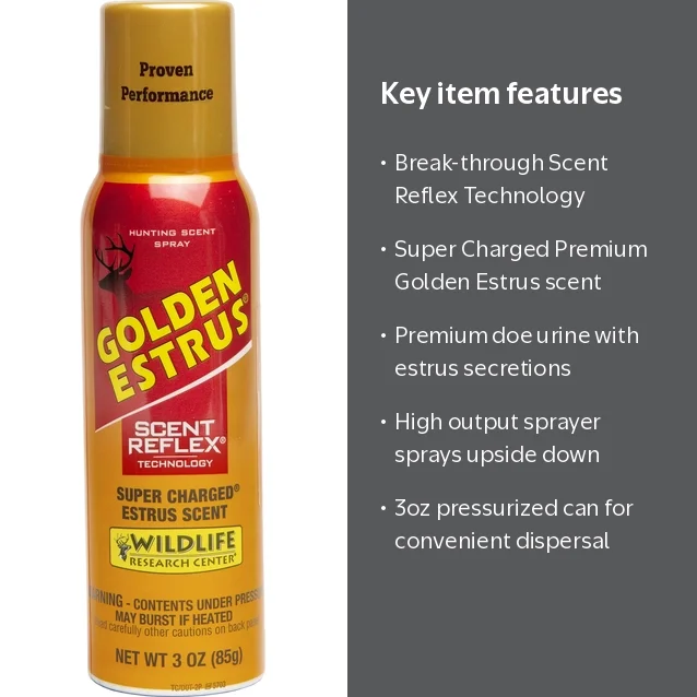 Wildlife Research Center Golden Estrus Spray - Doe Estrous Scent