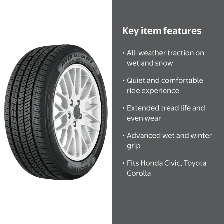 Yokohama Avid Ascend GT All Season 205/55R16 91H Passenger Tire