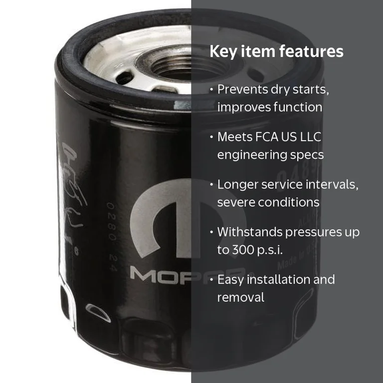 Mopar, Oil Filter, Fits RAM 1500 2013-2022, Jeep Compass 2007-2022