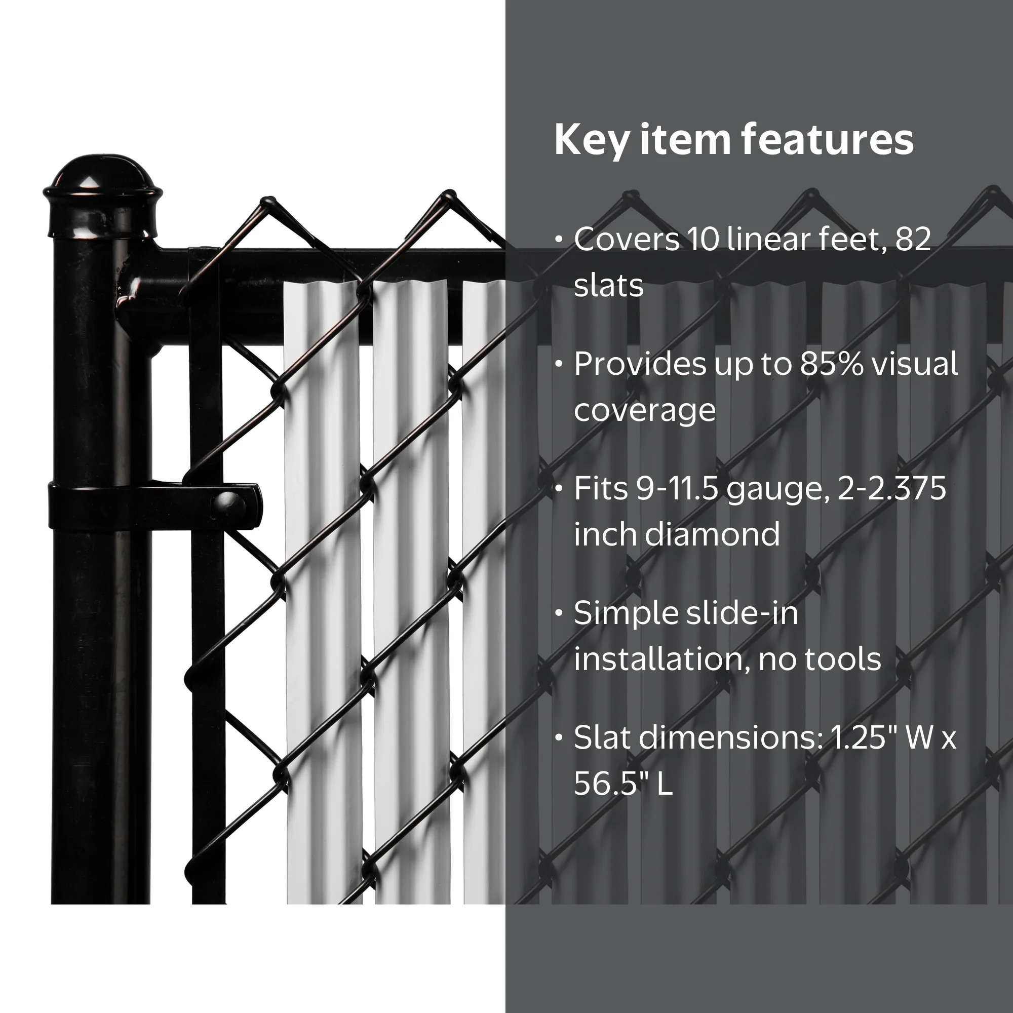 Slat Depot Gray 5ft Ridged Slats® for Chain Link Fence - Walmart.com