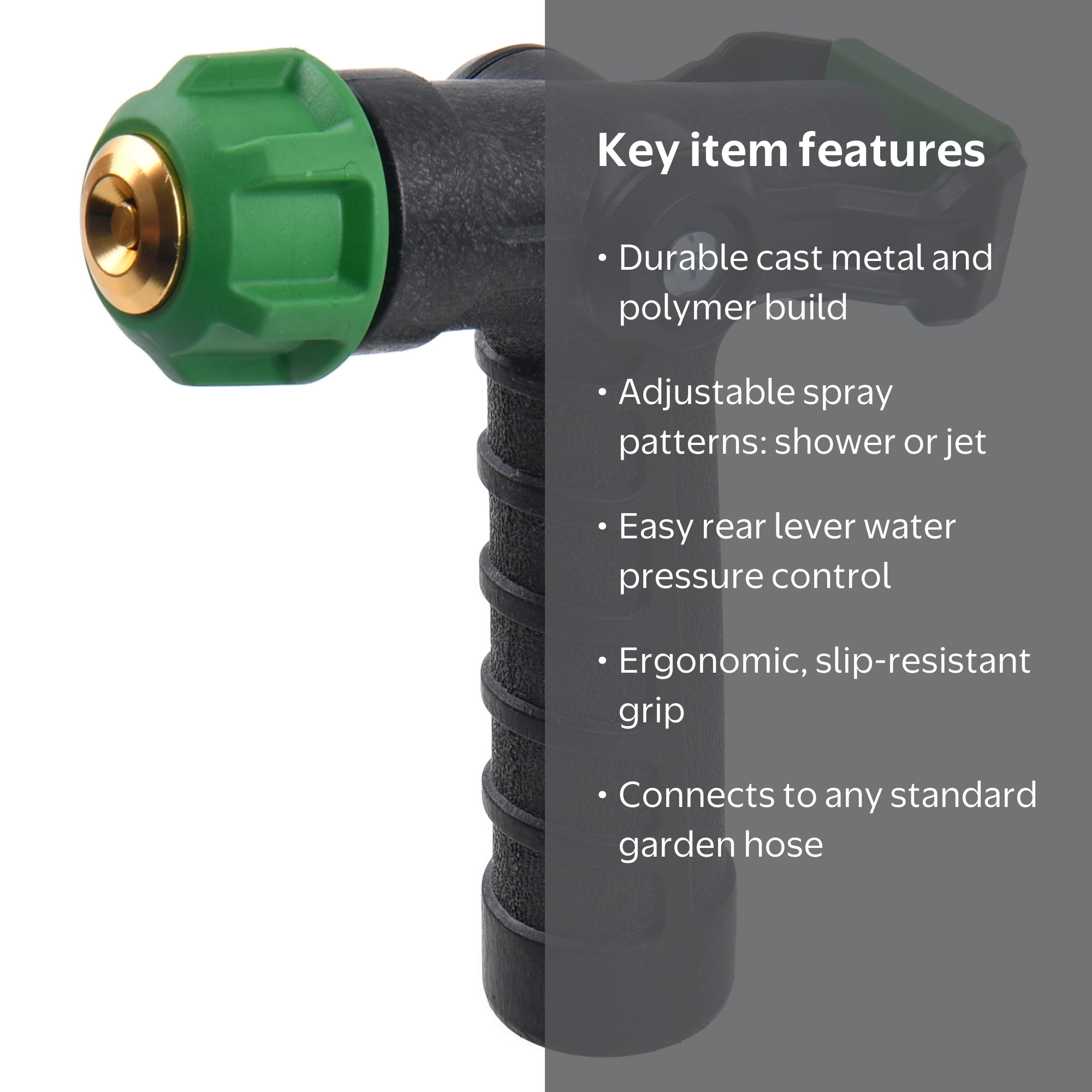 Expert Gardener Fireman Watering Nozzle with Adjustable Tip Spray