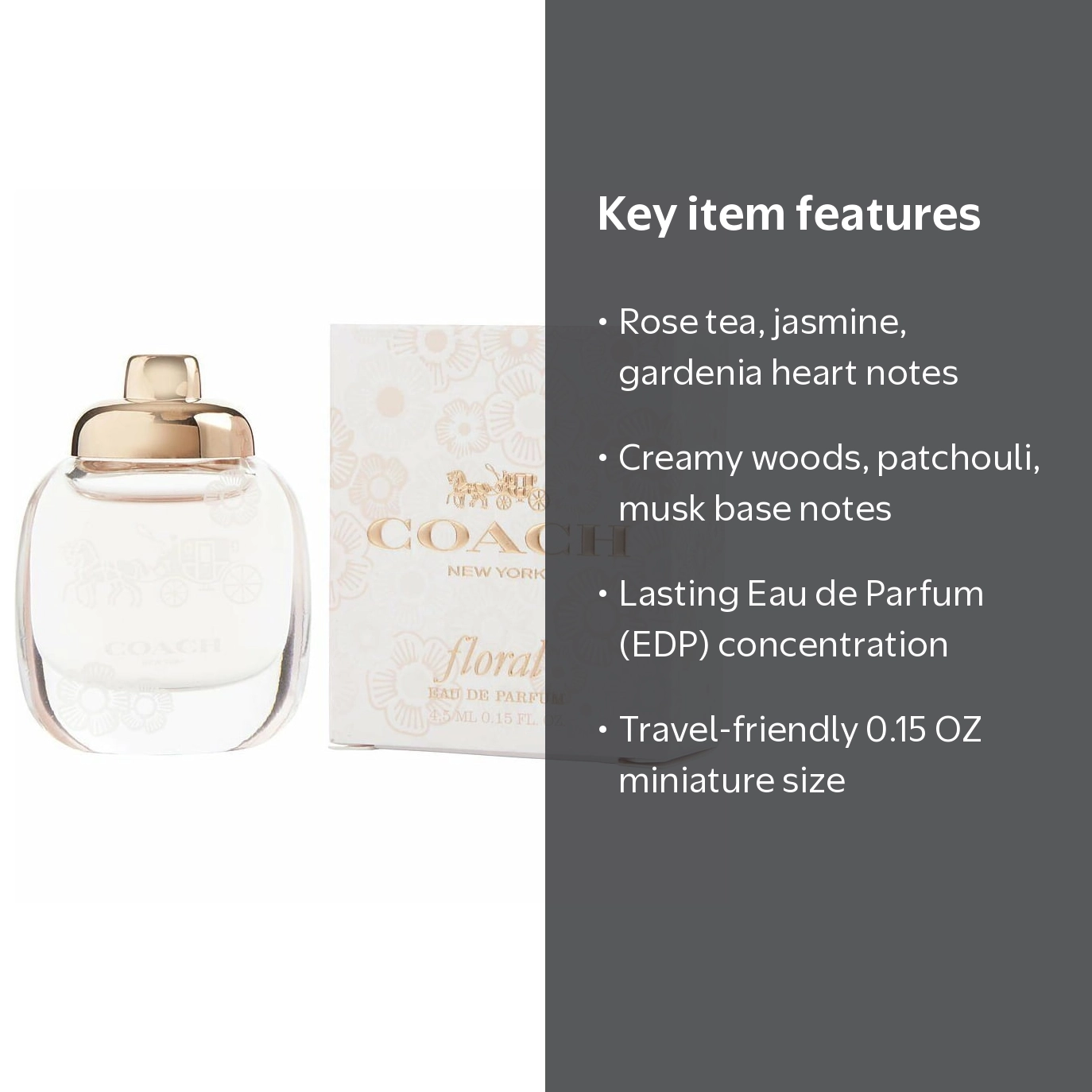 Coach Floral by Coach EDP Mini, 0.15 oz, Black, for Women