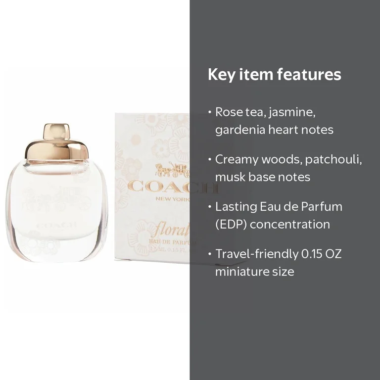 Coach Floral by Coach EDP Mini, 0.15 oz, Black, for Women