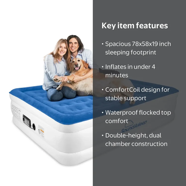 SoundAsleep, Air Mattress, Queen, ComfortCoil Technology - Walmart.com