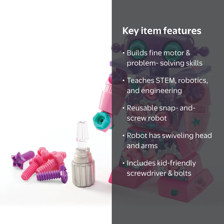 Educational Insights Design & Drill SparkleBot Robot, Preschool