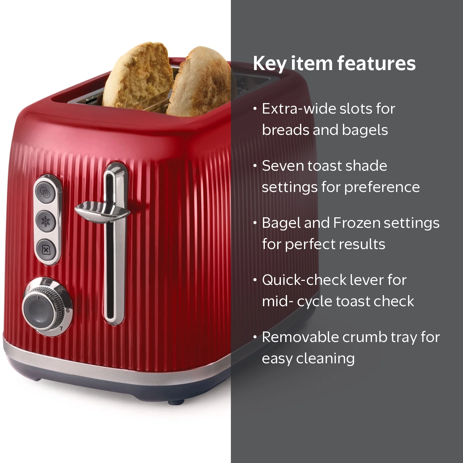 Oster, Retro 2-Slice Toaster, Quick-Check Lever, Extra-Wide Slots