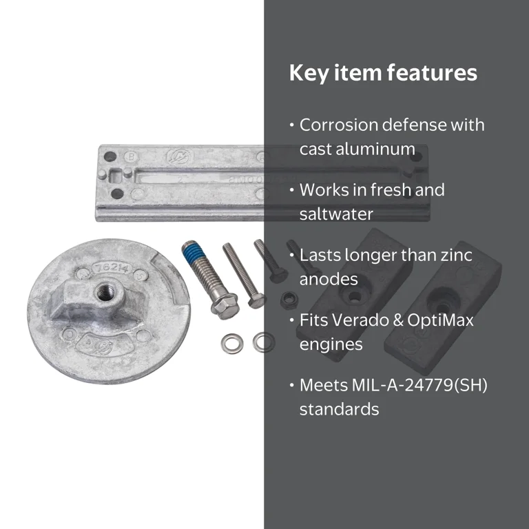 Quicksilver 8M0107550 Aluminum Anode Kit for Mercury Verado and