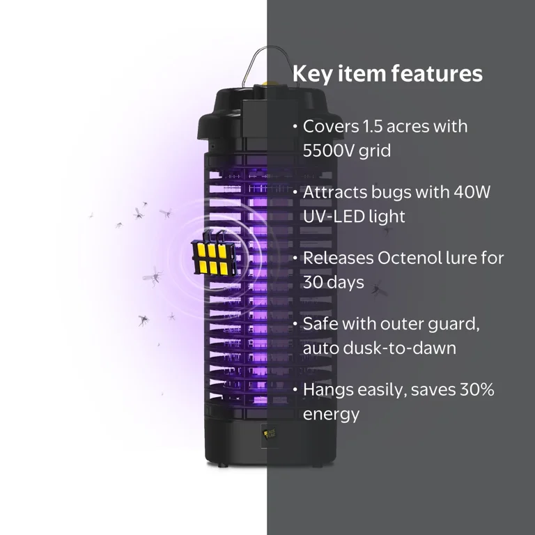 Black Flag Deluxe Electric Bug Zapper, Mosquito and Fly Killer