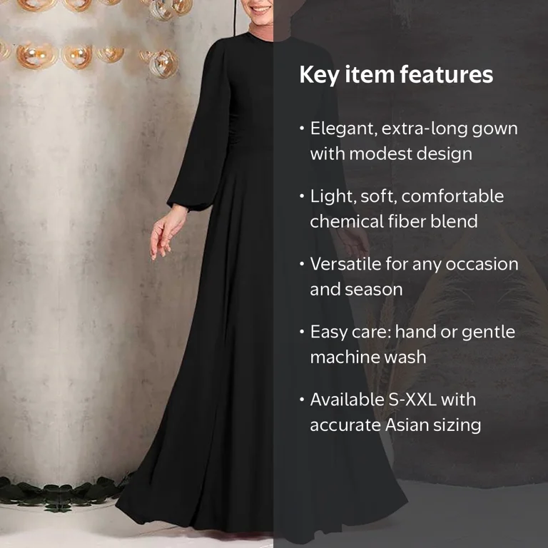 Homenesgenics Dresses for Women Muslim Festival Party Sun Dress