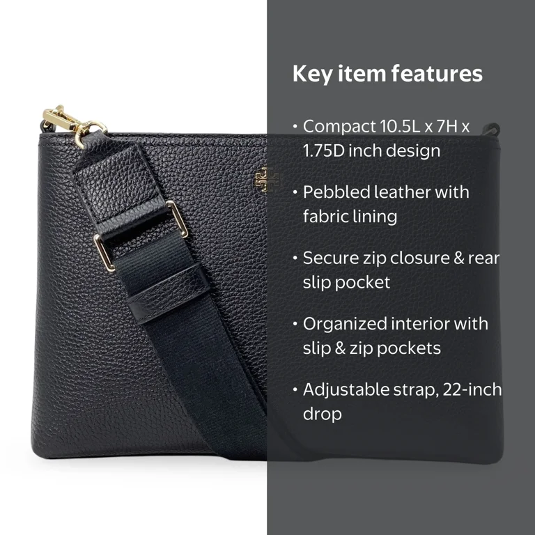 Tory Burch Women's Blake Medium Pebbled Leather Top-Zip Swingpack
