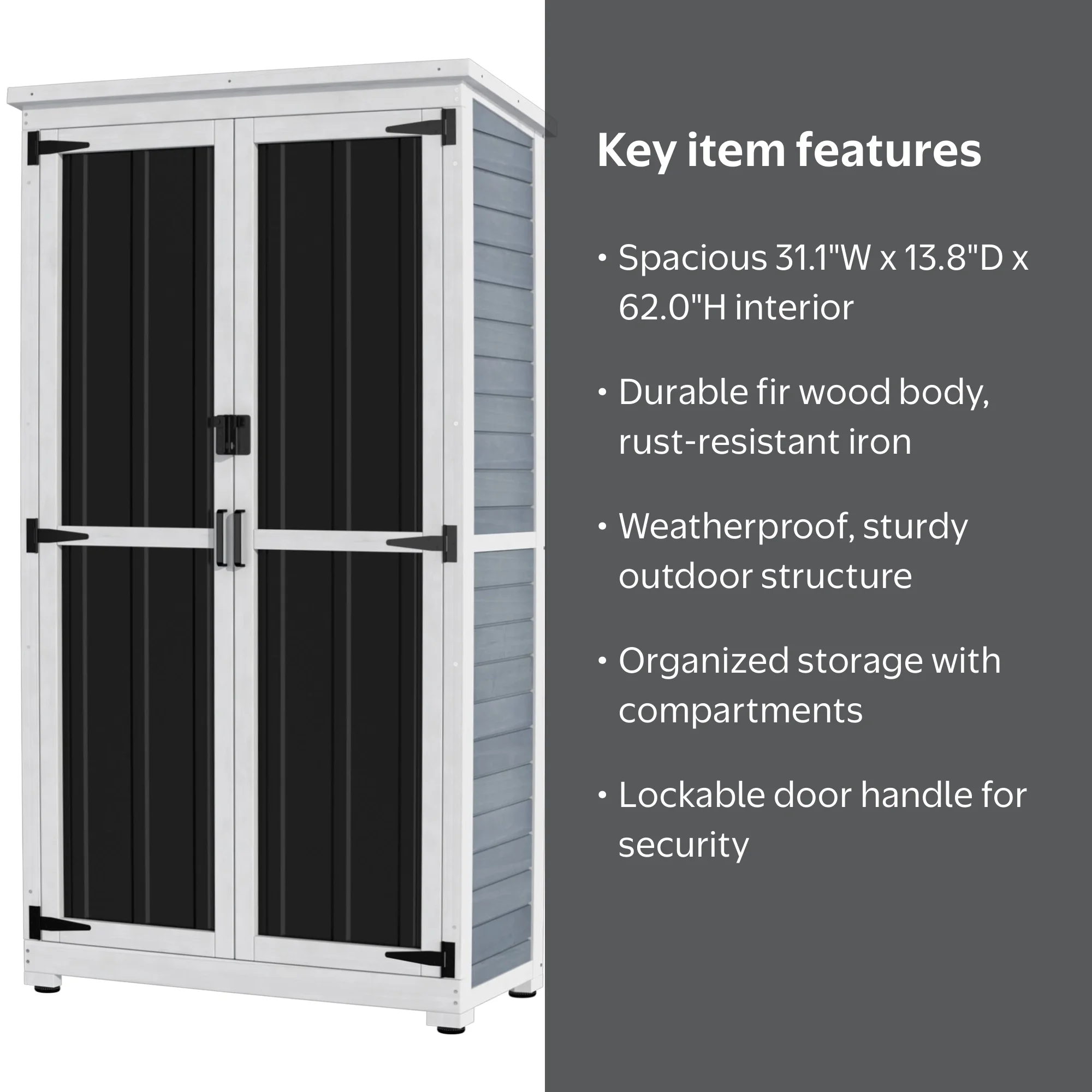 GDLF, Outdoor Storage Cabinet, Waterproof Garden Tool Shed 66