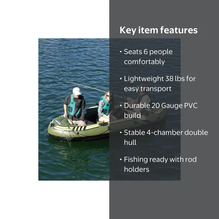 Solstice 31600 Outdoorsman 1200 6 Person Fishing Boat - Walmart.com