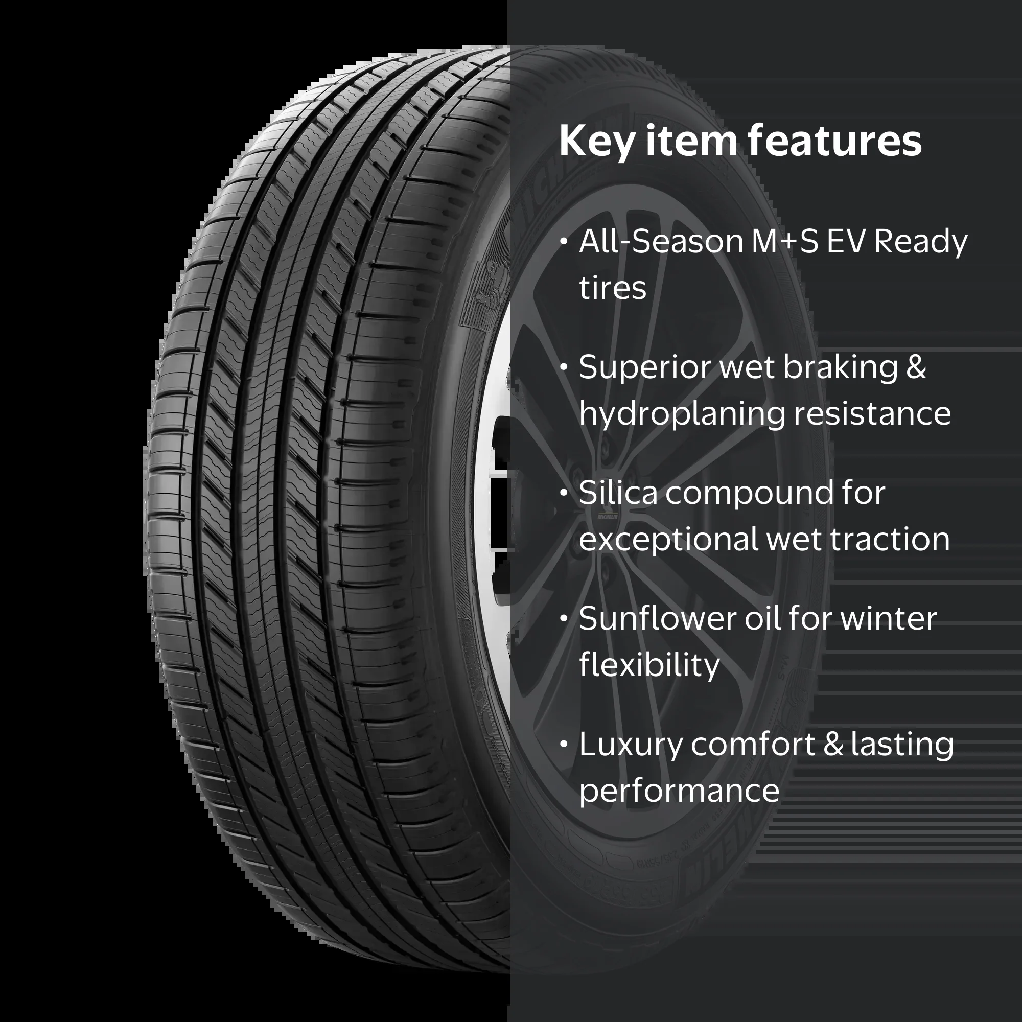 Michelin, All-Season Tire, 235/65R18 106V, WET TRACTION - Walmart.com