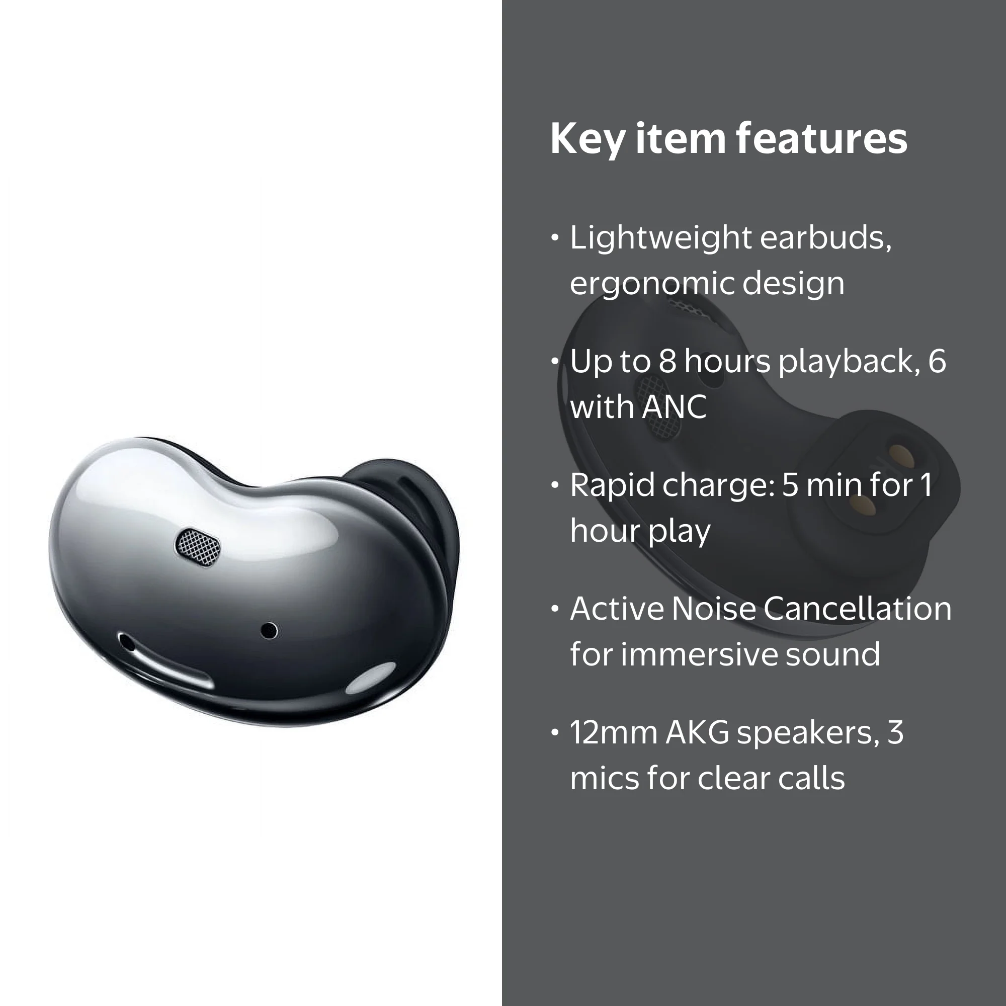 Samsung Galaxy Buds Live, Bluetooth Earphones with Noise
