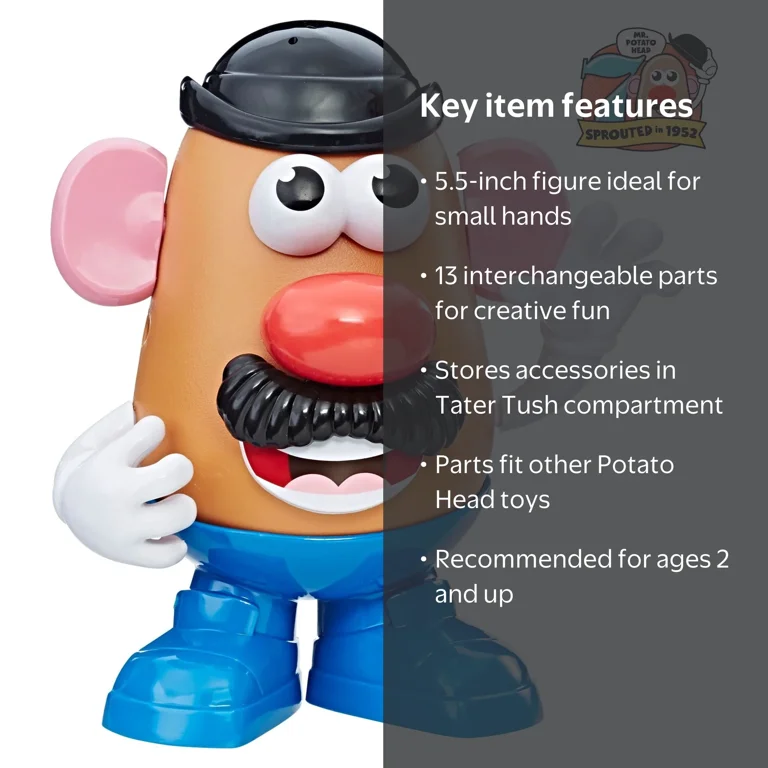Mr. Potato Head, Kids Toy Action Figure, 5.5 inches, Playskool