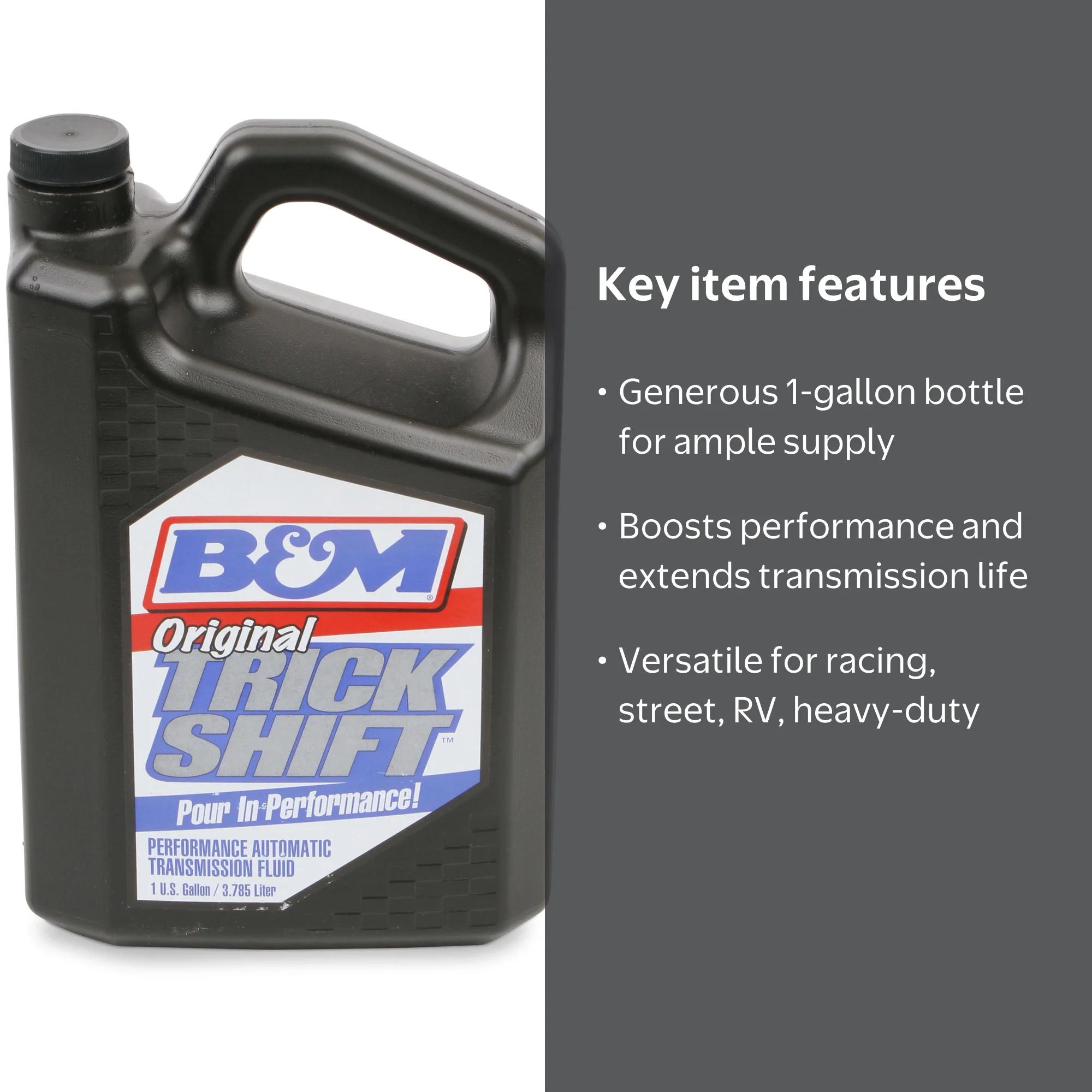 B&M, Automatic Transmission Fluid, 80260, Conventional Trick Shift