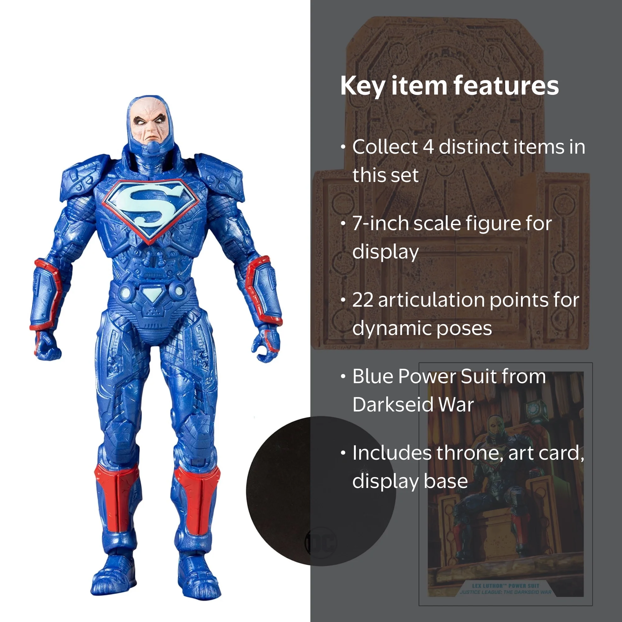 McFarlane Toys DC Multiverse, Lex Luthor in Power Suit, Blue Suit