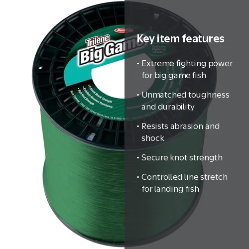 Berkley, Trilene Big Game Monofilament Fishing Line, 8 lb, 1700 yd