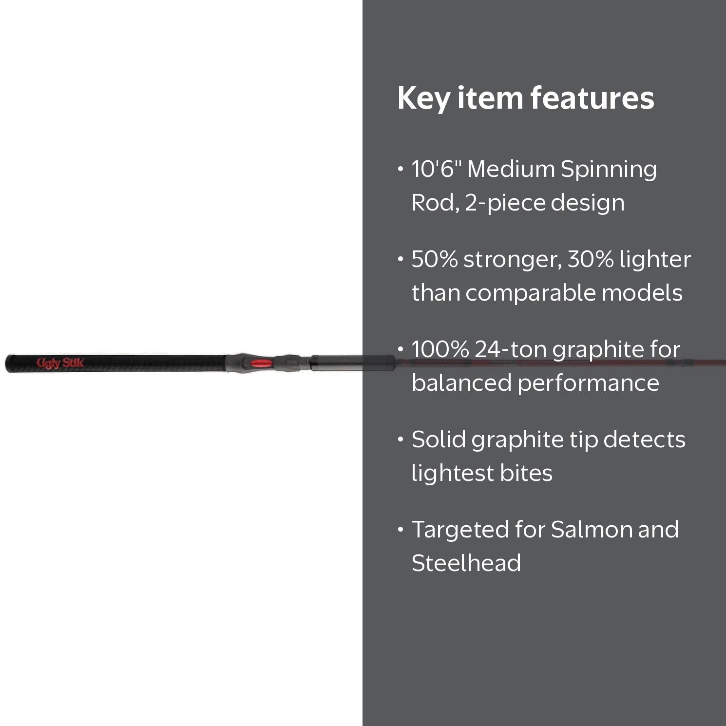 USCBSPSS1062M US SPIN Fishing Pole, 10FT6IN 2PC M - Walmart.com