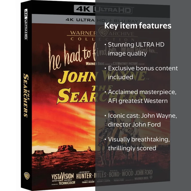Warner Bros, The Searchers [ULTRA HD], Landmark Western Classic
