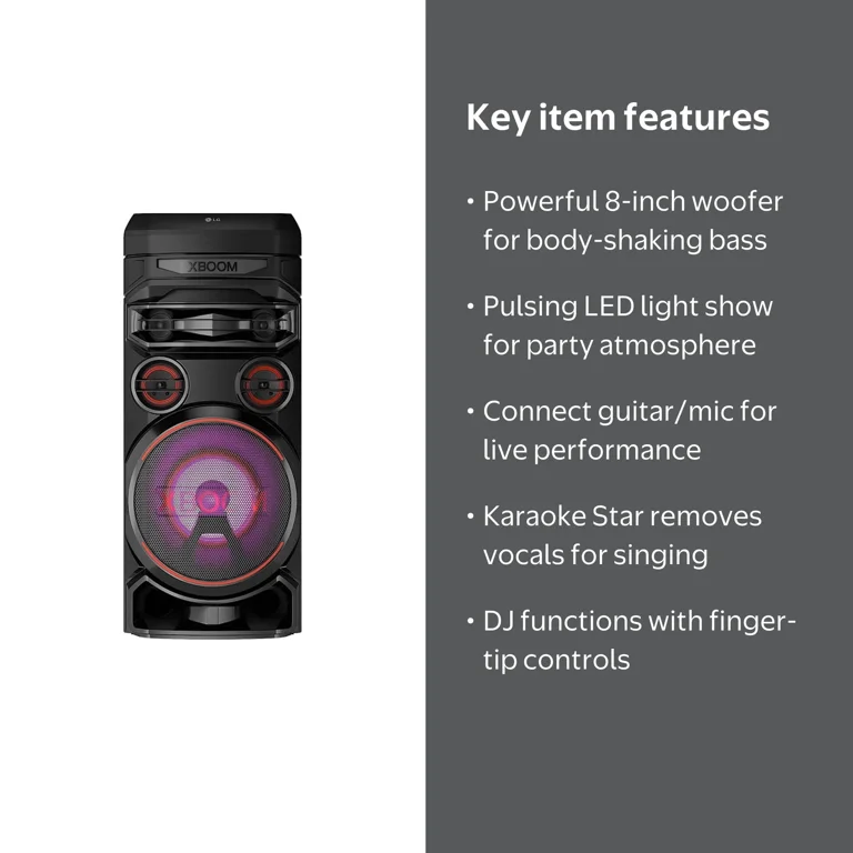 LG RNC7 XBOOM Wireless Party Speaker - Black - Walmart.com
