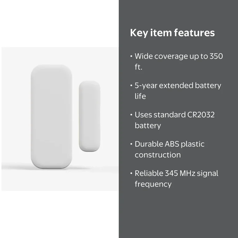 Vivint Door and Window Sensor DW12, Wireless Signal Range 350 ft