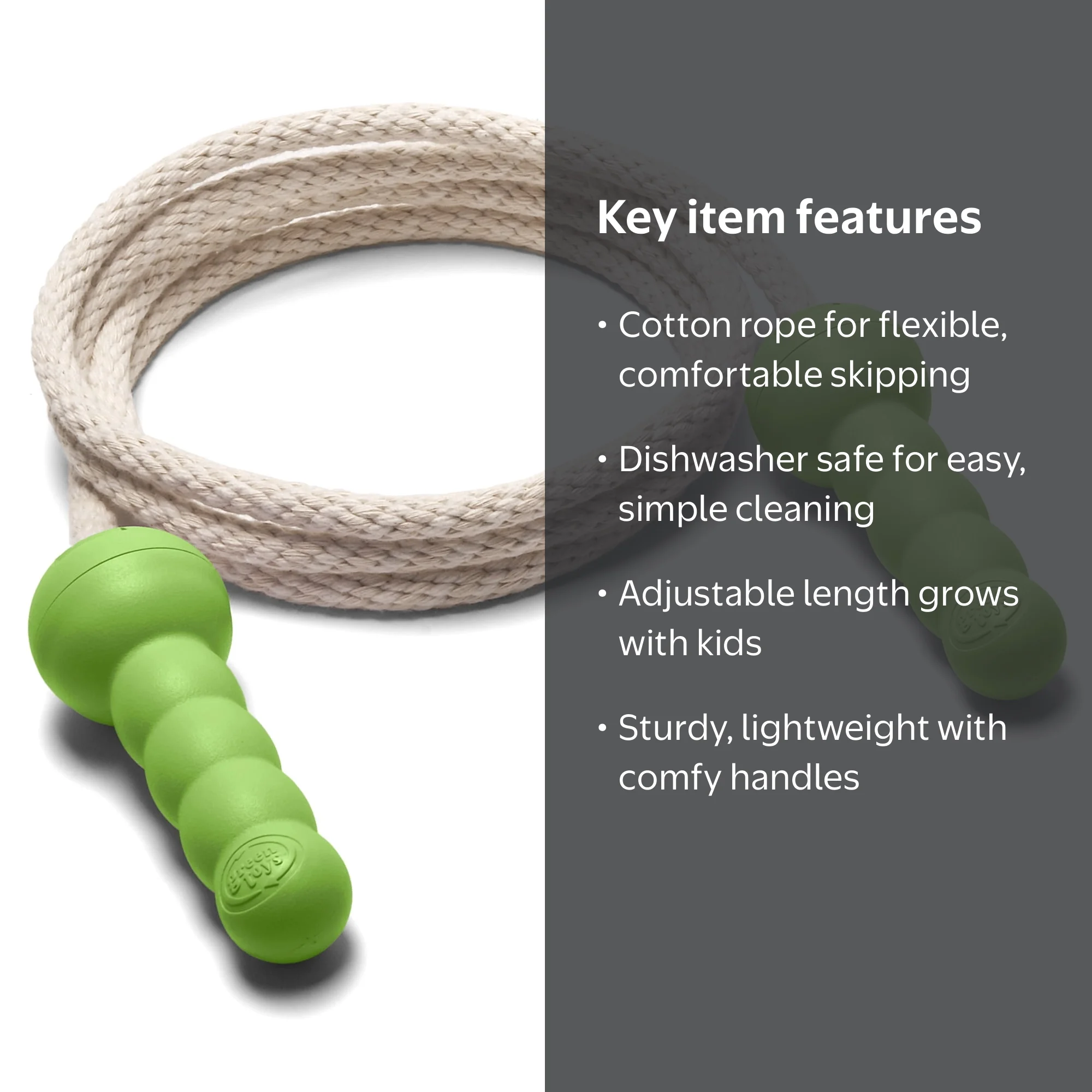 Green Toys: Jump Rope - Green & White - Active Indoor & Outdoor