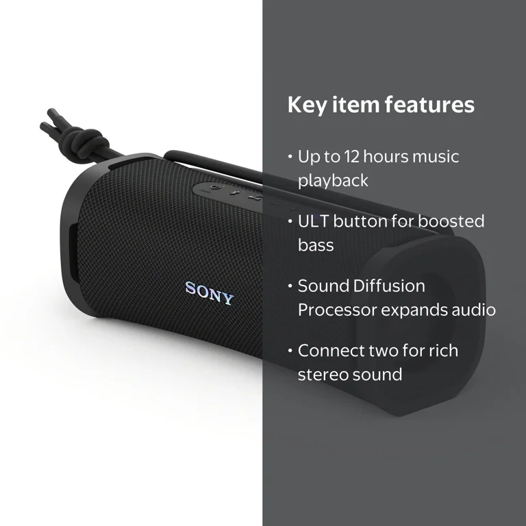 Sony, Waterproof Portable Bluetooth Speaker, ULT FIELD 1, Black