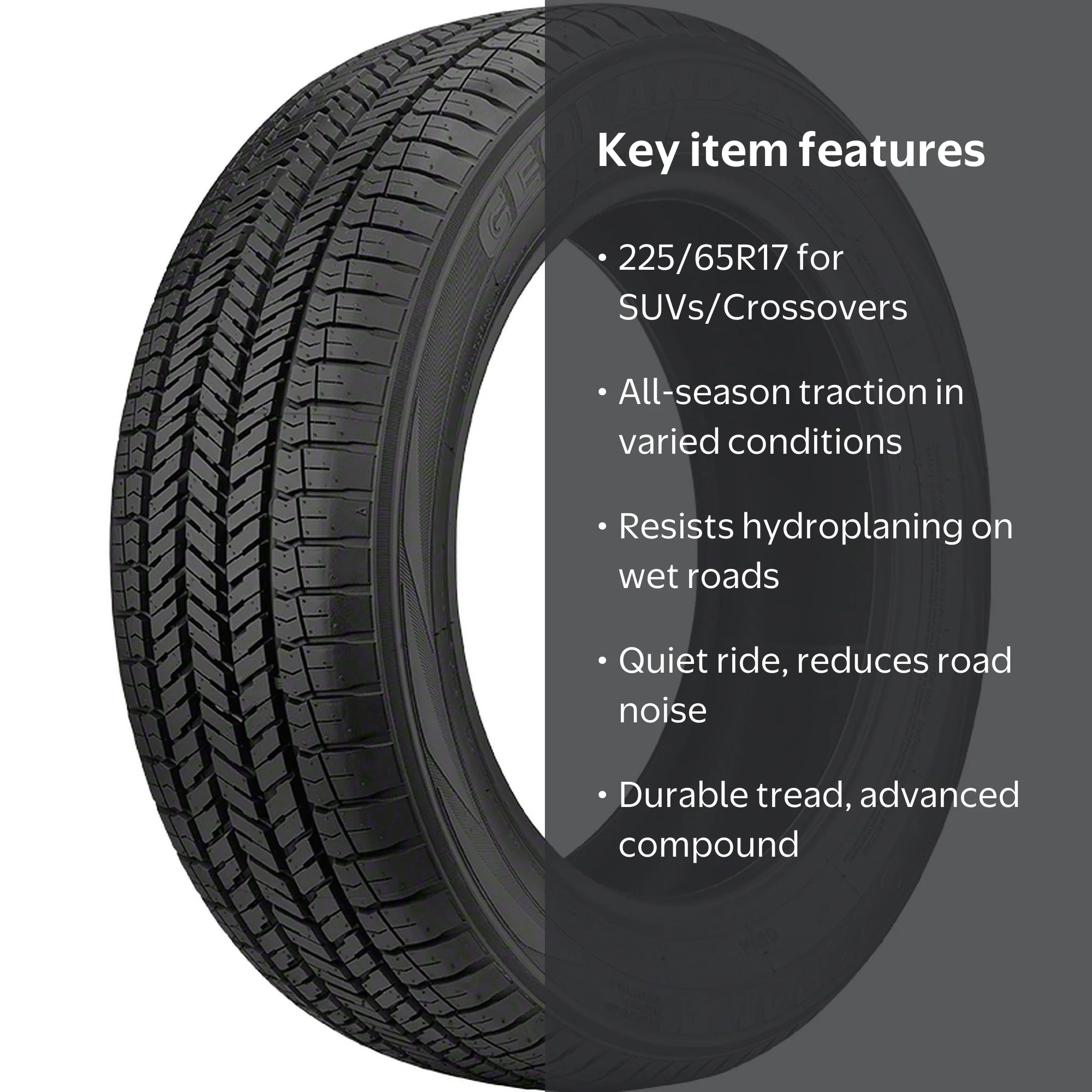 Yokohama Geolandar 225/65R17 102H BW All-Season Versatile Tire for