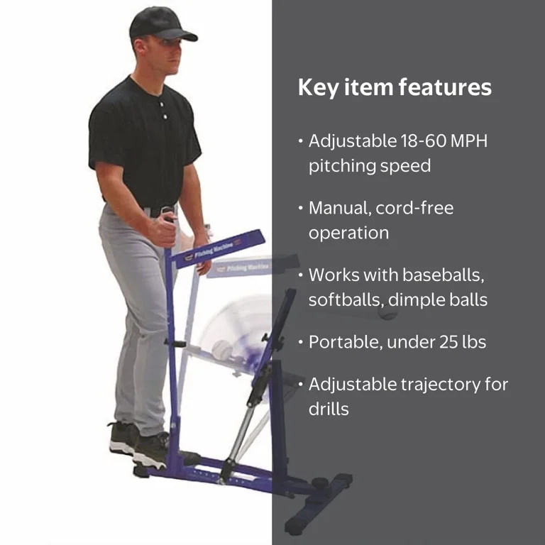 Louisville Slugger, Pitching Machine, Blue Flame, Throws Up to 60