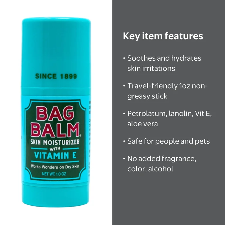 Bag Balm, Skin Moisturizer Stick, 1oz, With Vitamin E - Walmart.com