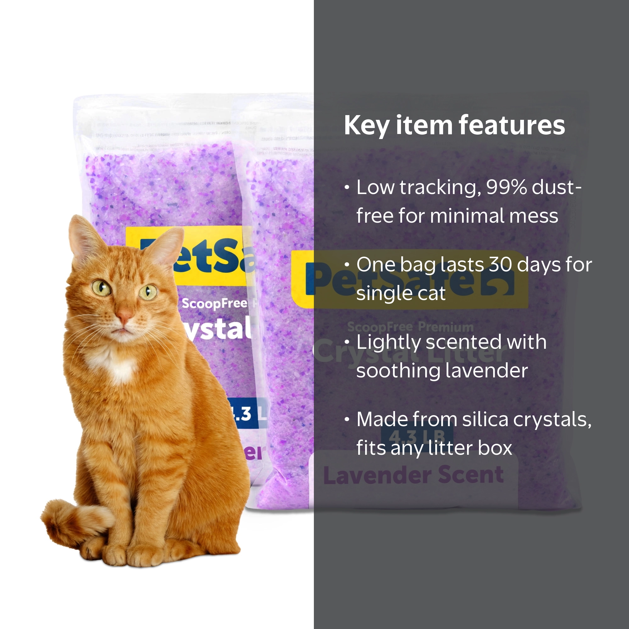 PetSafe ScoopFree Premium Lavender Crystal Cat Litter 4.3 lb 2
