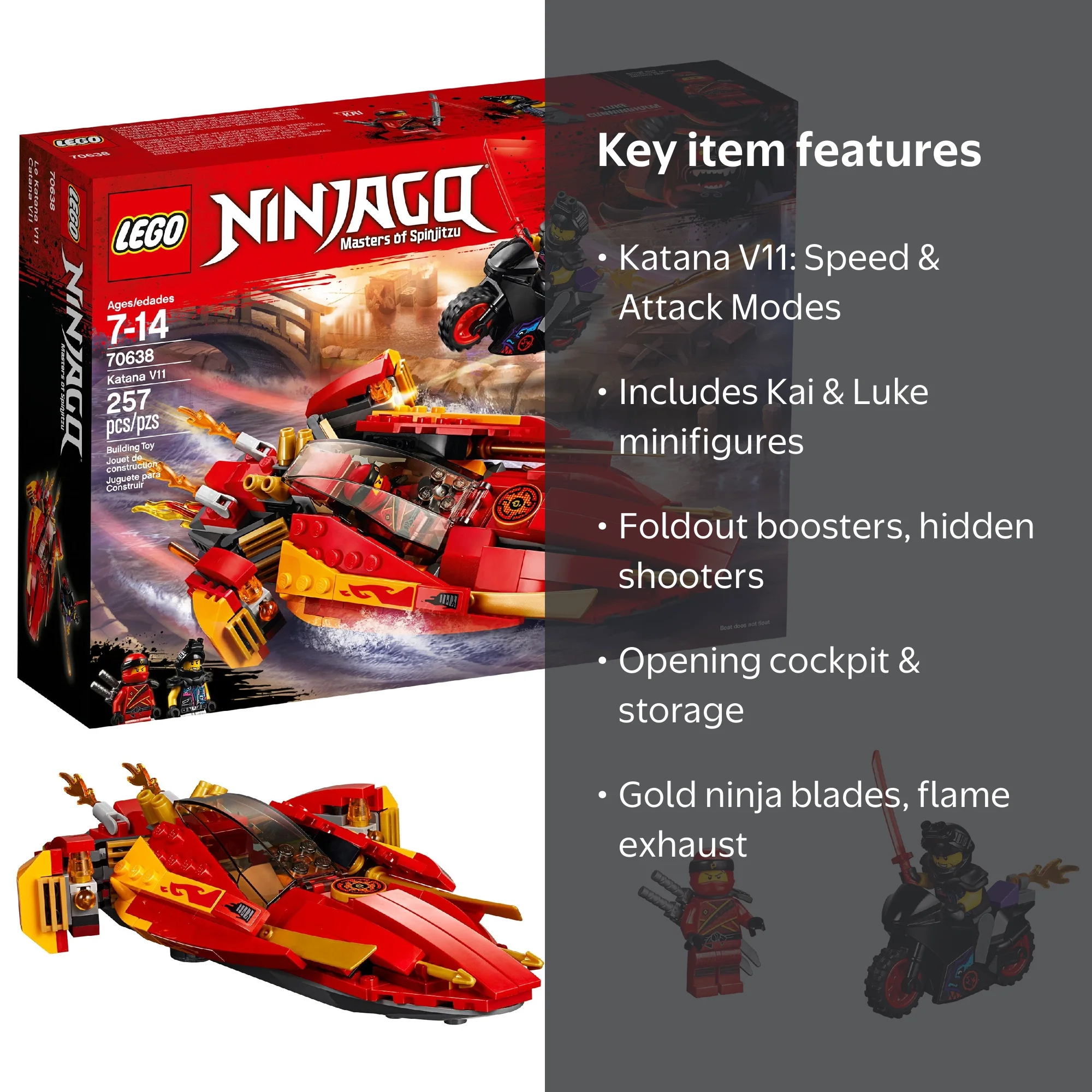 LEGO Ninjago Katana V11 70638 - Walmart.com