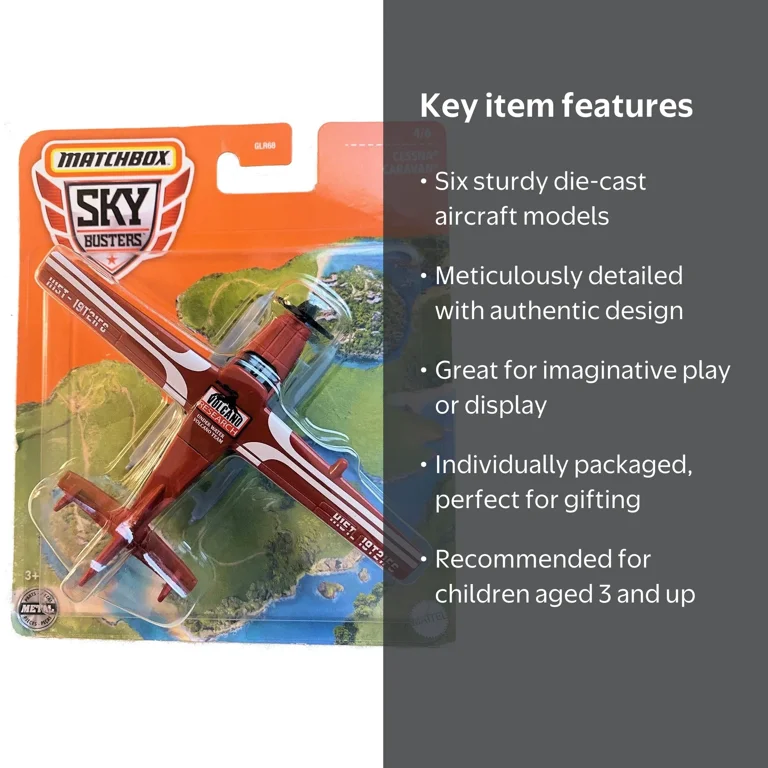 Matchbox Sky Busters Die-Cast Aircraft Bundle, 6-Pack, Air Blade
