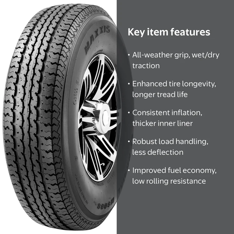 Maxxis M8008 Plus 205/75R15 107/102N D Trailer Tire - All Season