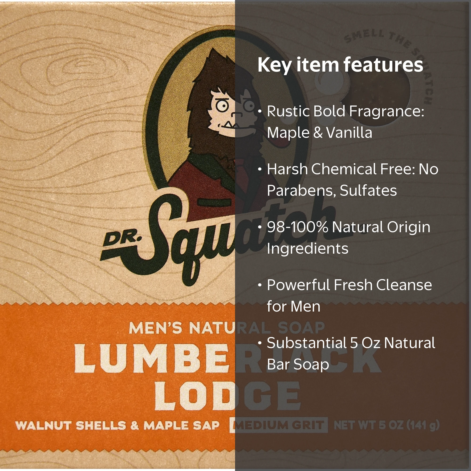 Dr. Squatch Mens Bar Soap, Natural Bar Soap for Men, Lumberjack