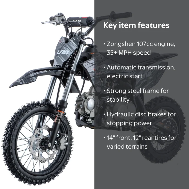 X-Pro Brand New Lynx 110cc Dirt Bike with Automatic Transmission