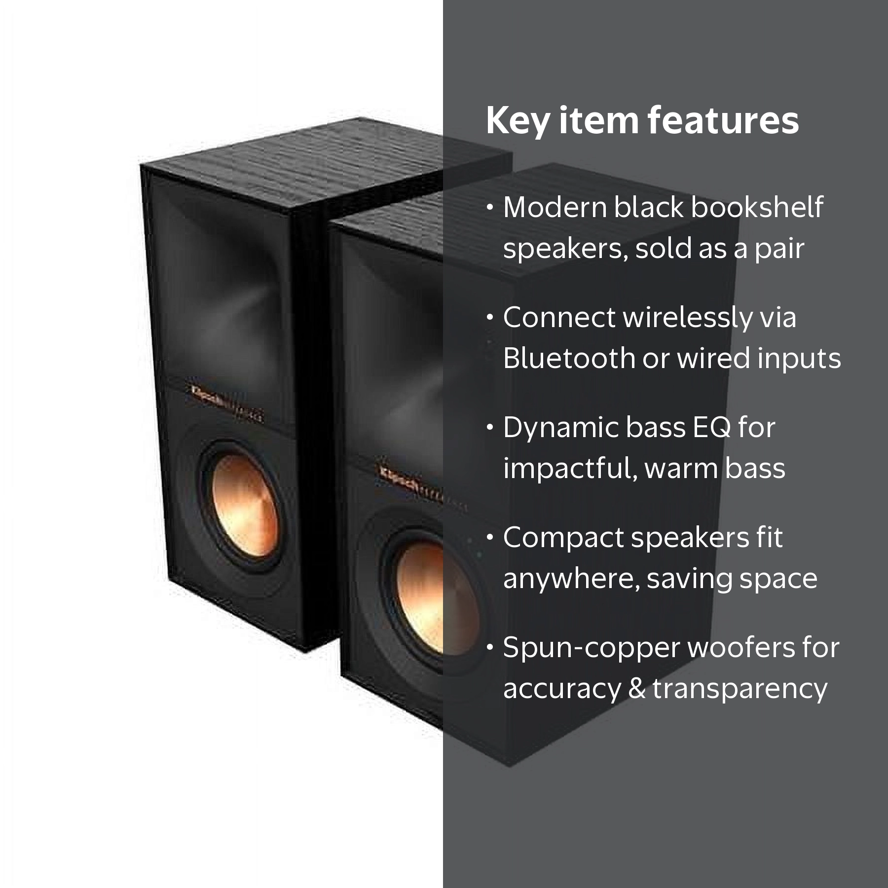 Klipsch Reference R-40PM Powered Bookshelf Speakers with Bluetooth