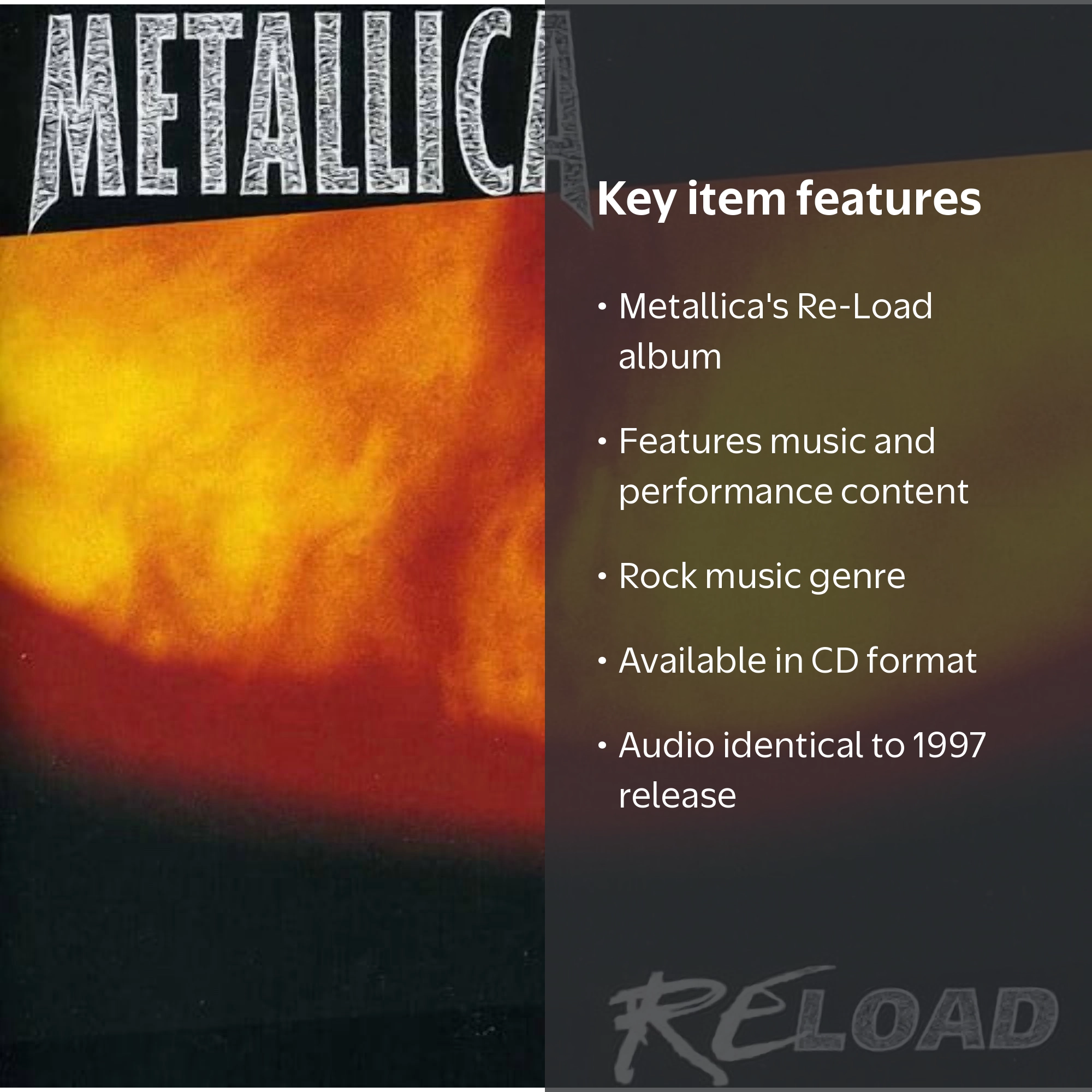 Blackened Recordings, Metallica - Re-Load - Music and Performance