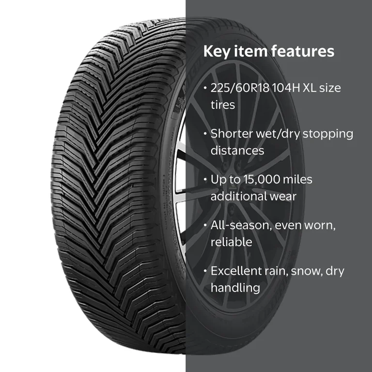 Michelin CrossClimate 2 XL Tire, Size 225/60R18 104H, Unsurpassed