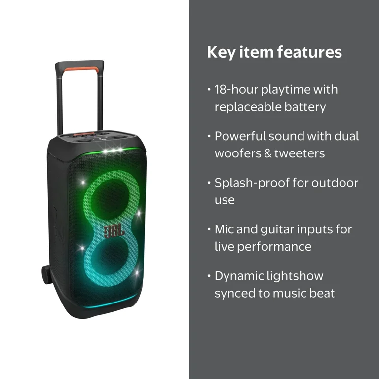 JBL PartyBox Stage 320 - Portable party speaker with wheels